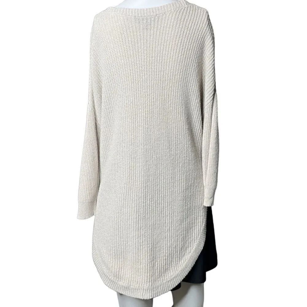 Express Oversized Knit Boho Sweater Cream Pink Size XS - Picture 2 of 3